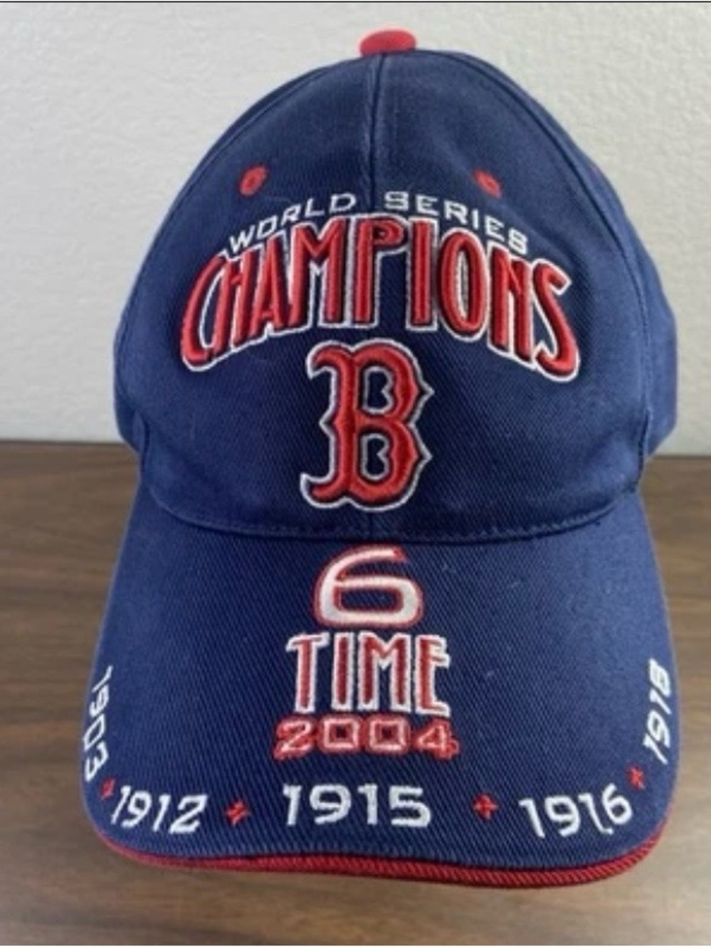 Genuine Merchandise Navy Blue Red Boston Champions 2004 Hat